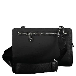 Black Polyester Shoulder Bag