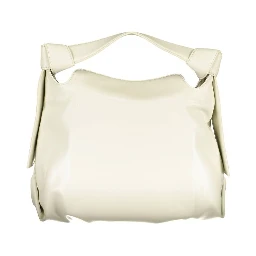 Beige Polyester Handbag