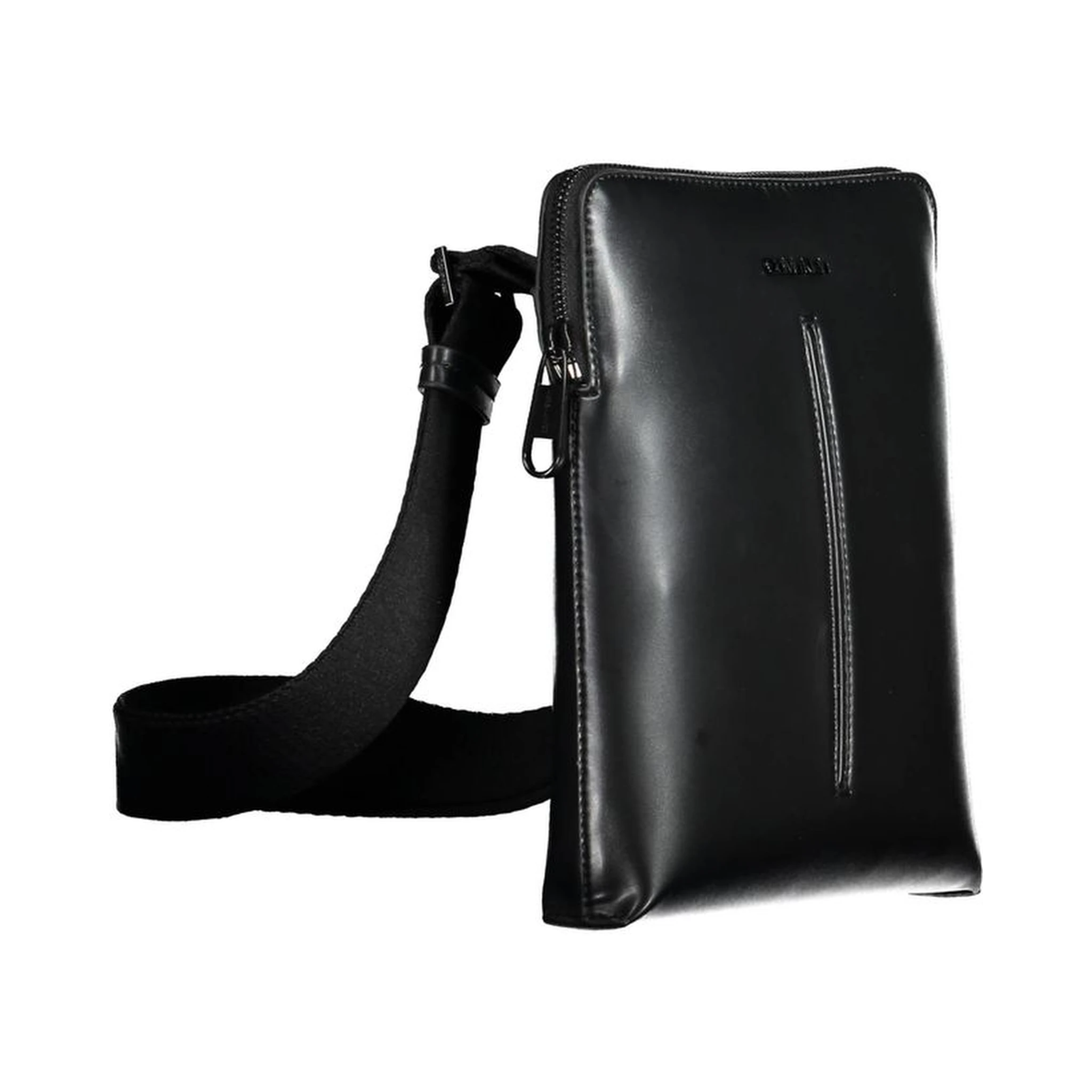 Black Polyester Shoulder Bag