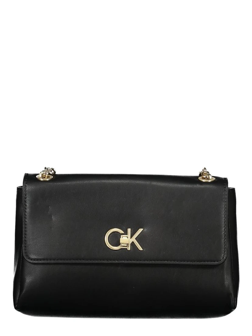 Black Polyester Handbag