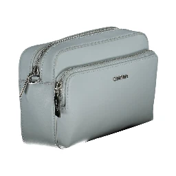 Blue Polyester Handbag