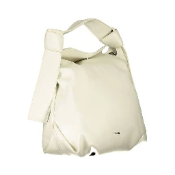 Beige Polyester Handbag