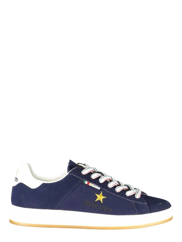 Blue Leather Men Sneaker