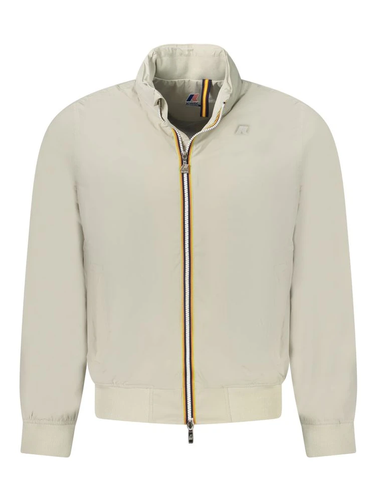 Beige Nylon Jackets & Coat