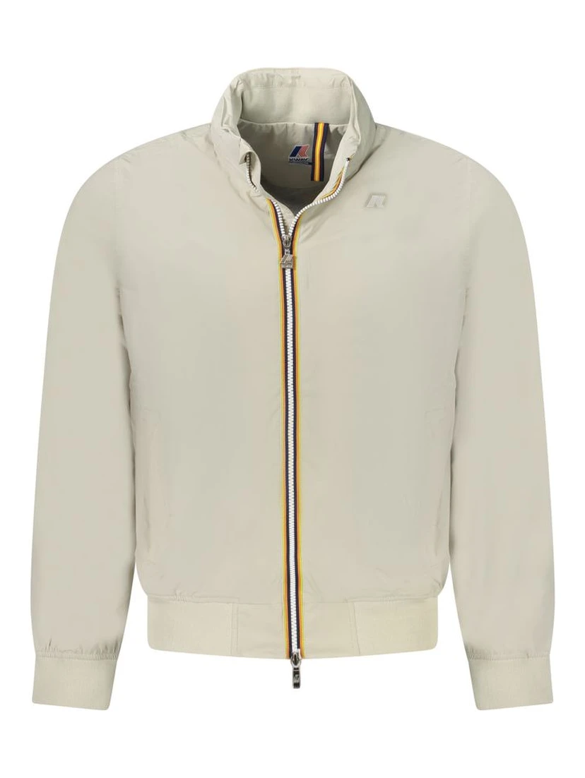 Beige Nylon Jackets & Coat