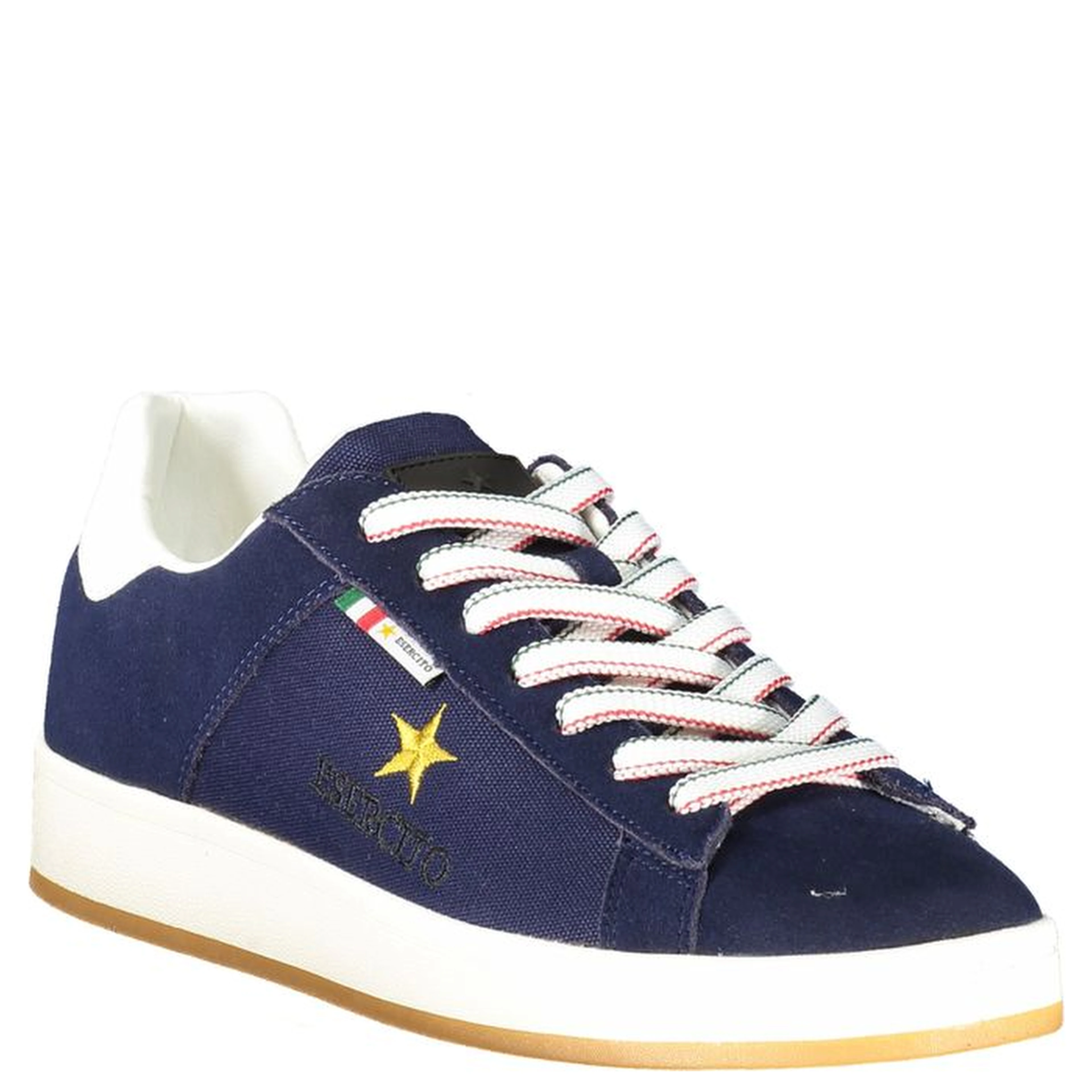 Blue Leather Men Sneaker