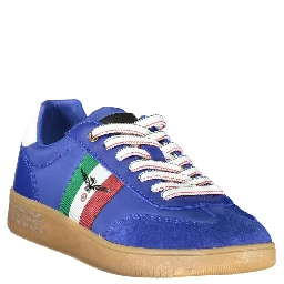 Blue Leather Men Sneaker