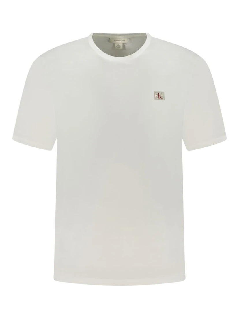 White Cotton Men T-Shirt