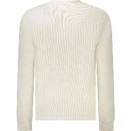 White Cotton Men Sweater