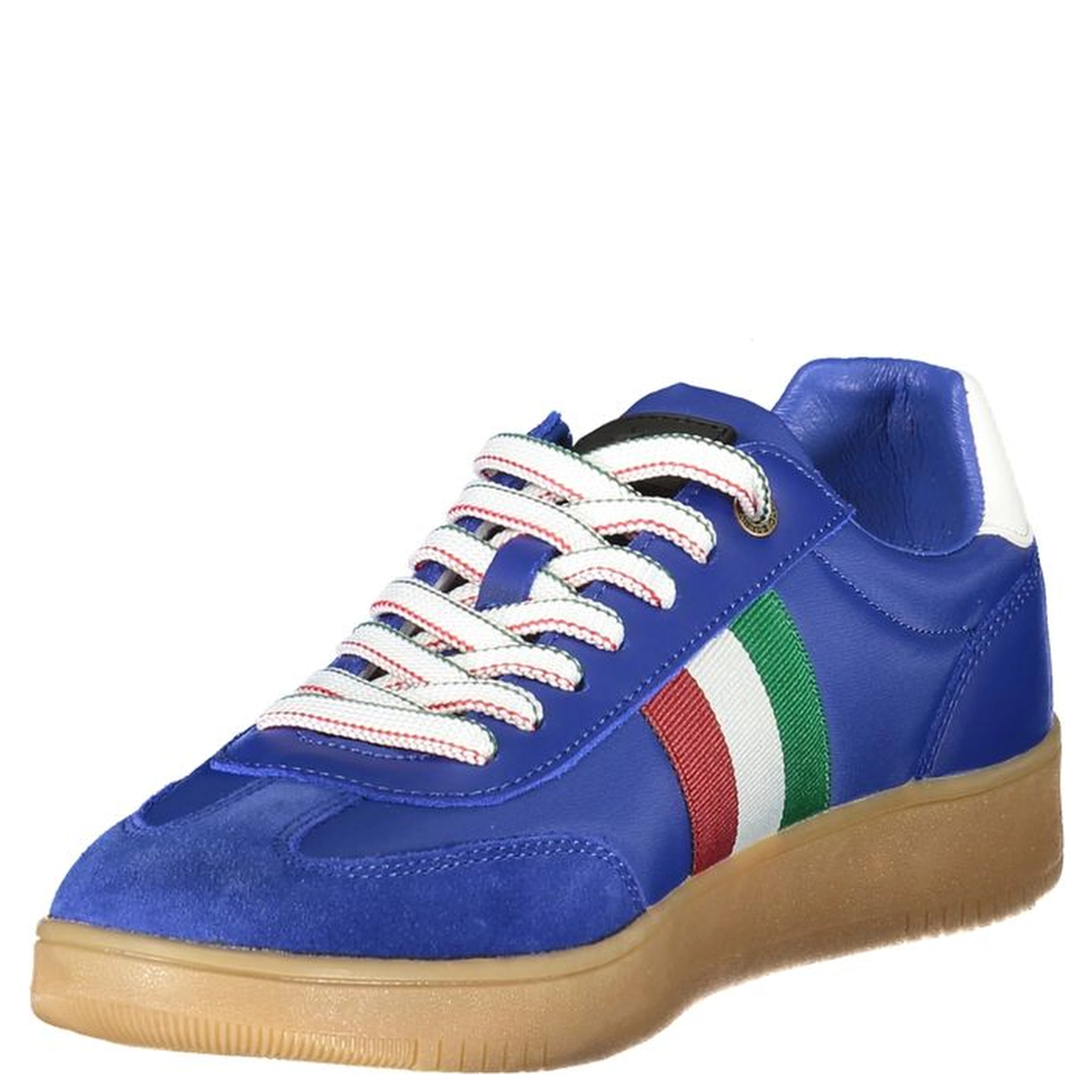 Blue Leather Men Sneaker