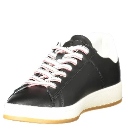 Black Leather Men Sneaker