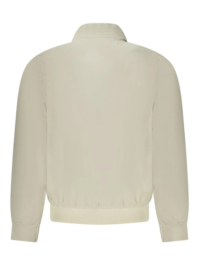 Beige Nylon Jackets & Coat