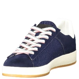 Blue Leather Men Sneaker