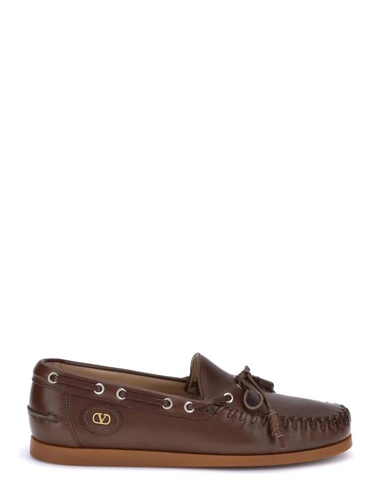 Brown Calf Leather Bos Taurus Slip-On Loafers