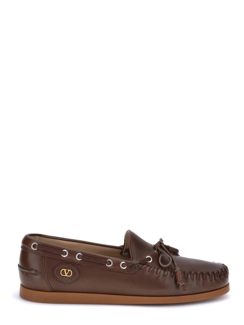 Brown Calf Leather Bos Taurus Slip-On Loafers