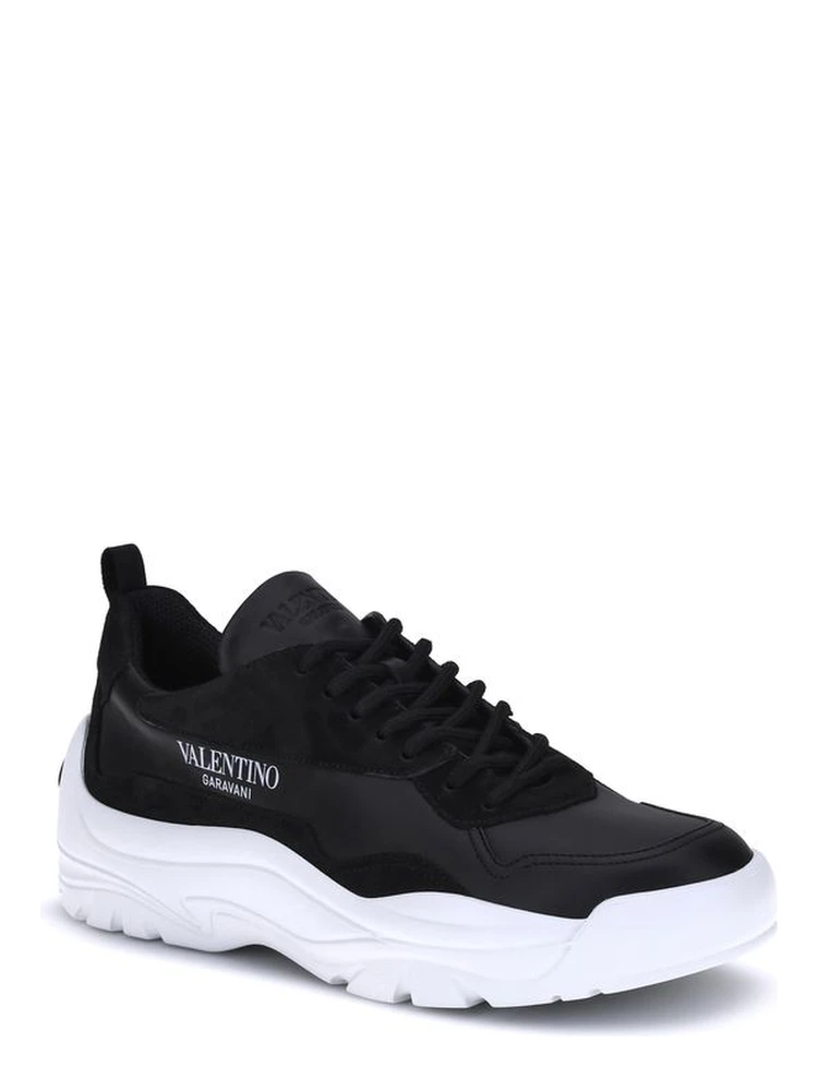 Black Calf Leather Bos Taurus Chunky Sneakers alternative