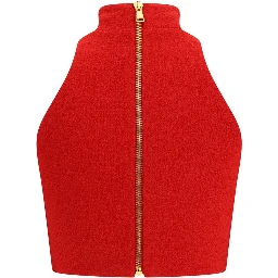 بلوزة صوفية حمراء