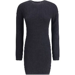 Black Viscose Casual Dress