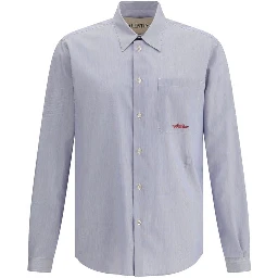 Blue Cotton Pattern Shirt