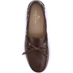 Brown Calf Leather Bos Taurus Slip-On Loafers