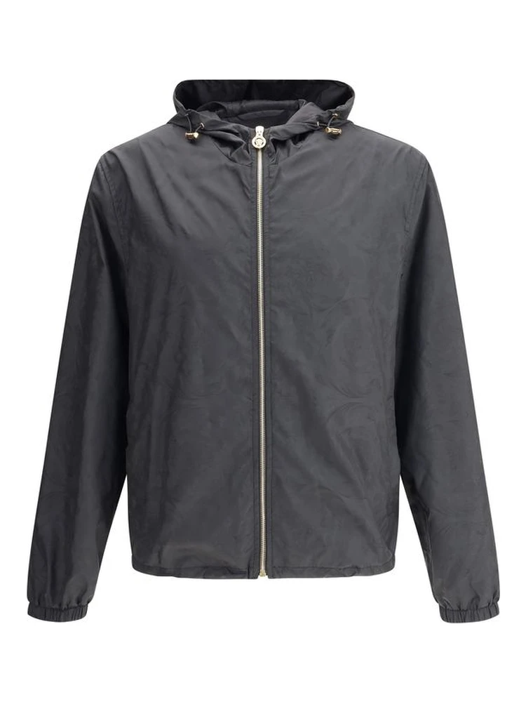 جاكيت خارجي من البوليستر الأسود