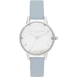 Blue Artificial Leather Dress Watch