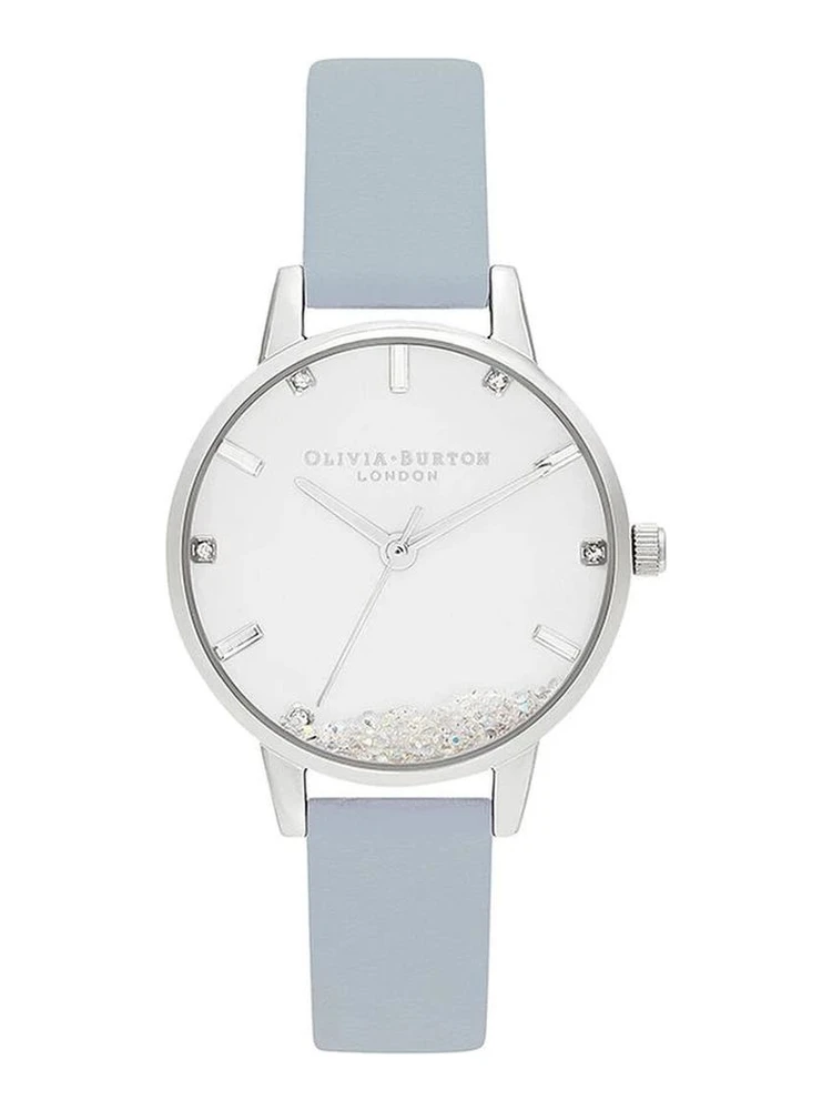 Blue Artificial Leather Dress Watch