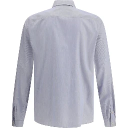 Blue Cotton Pattern Shirt