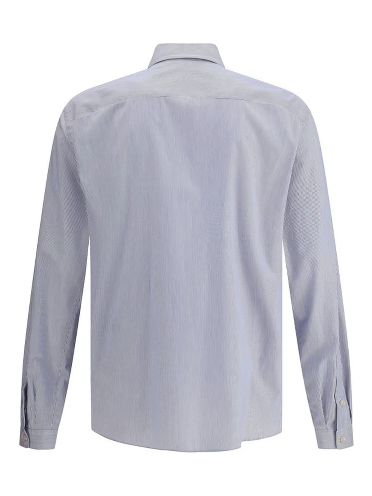 قميص قطني أزرق بنقشة alternative