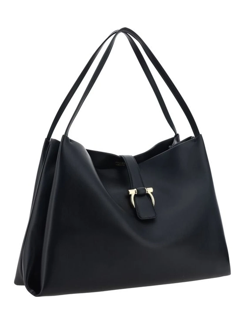 Black Calf Leather Bos Taurus Handbag