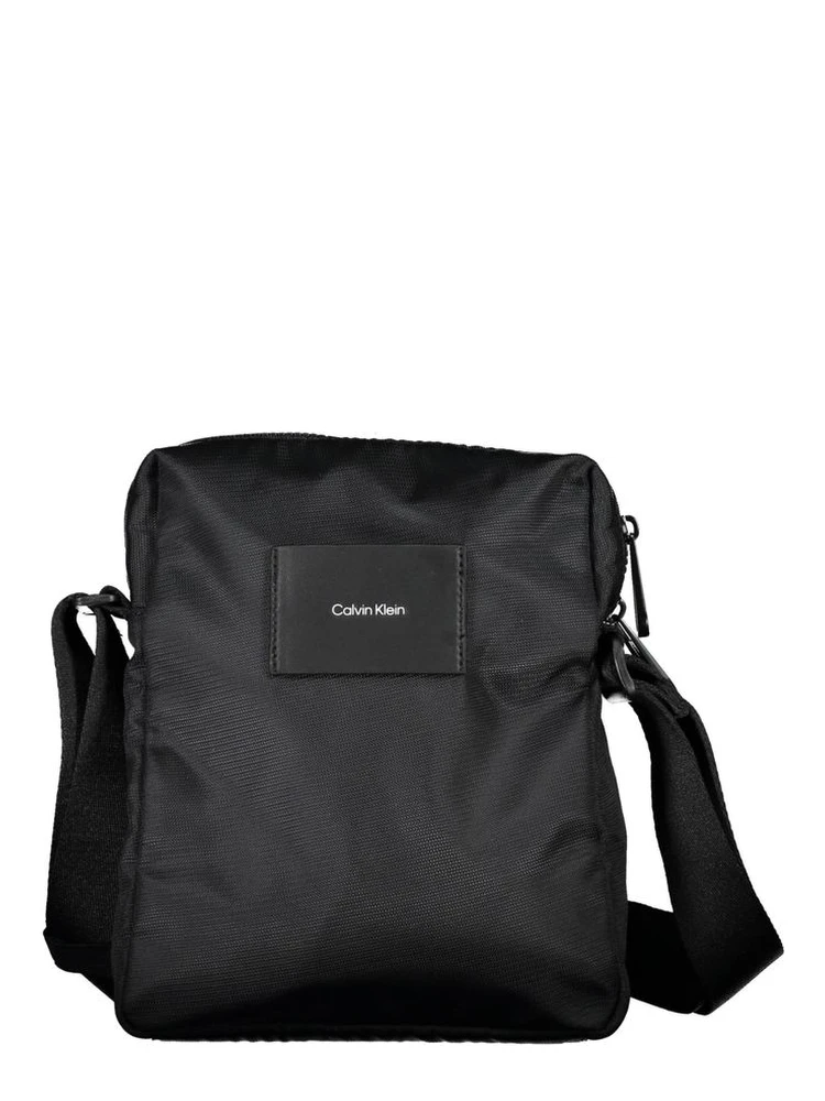 Black Polyester Shoulder Bag