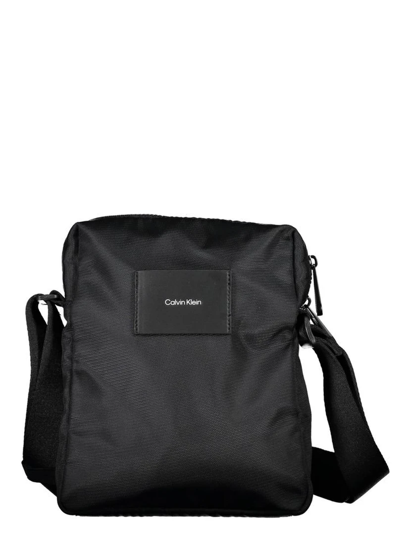 Black Polyester Shoulder Bag