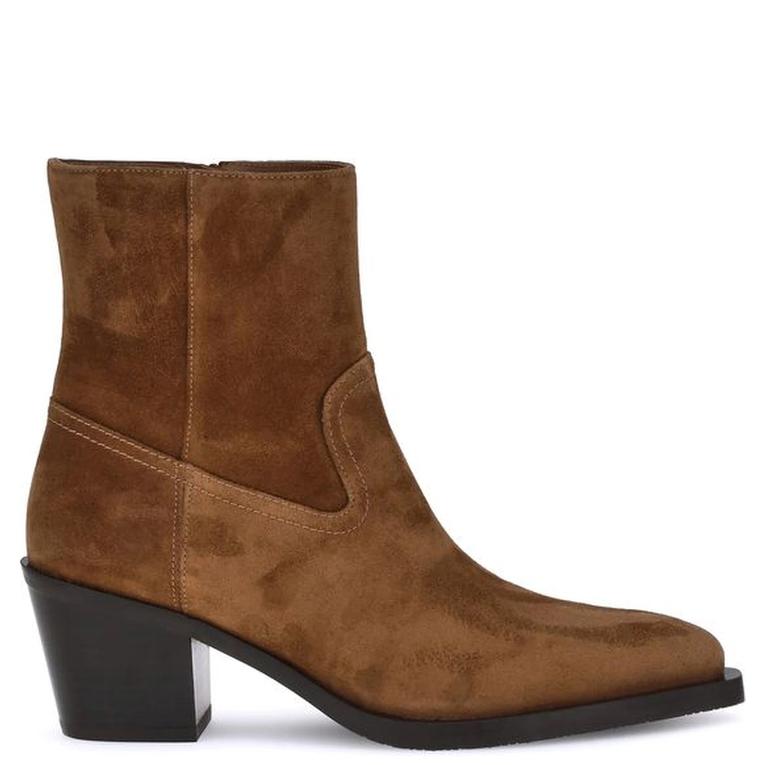 Brown Calf Leather Bos Taurus Ankle Boots
