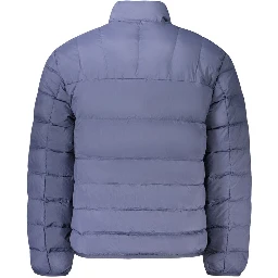 Blue Polyamide Men Jacket