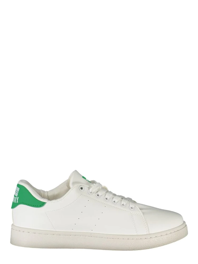 White Polyester Men Sneaker