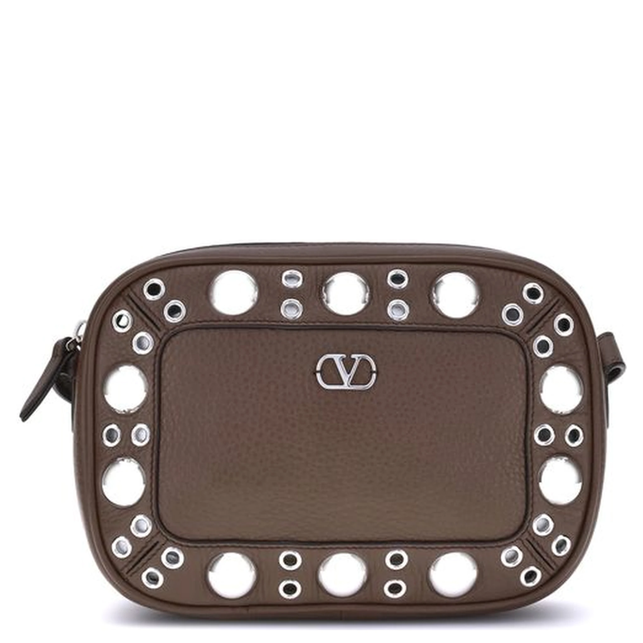 حقيبة كتف بوس توروس من جلد العجل البني