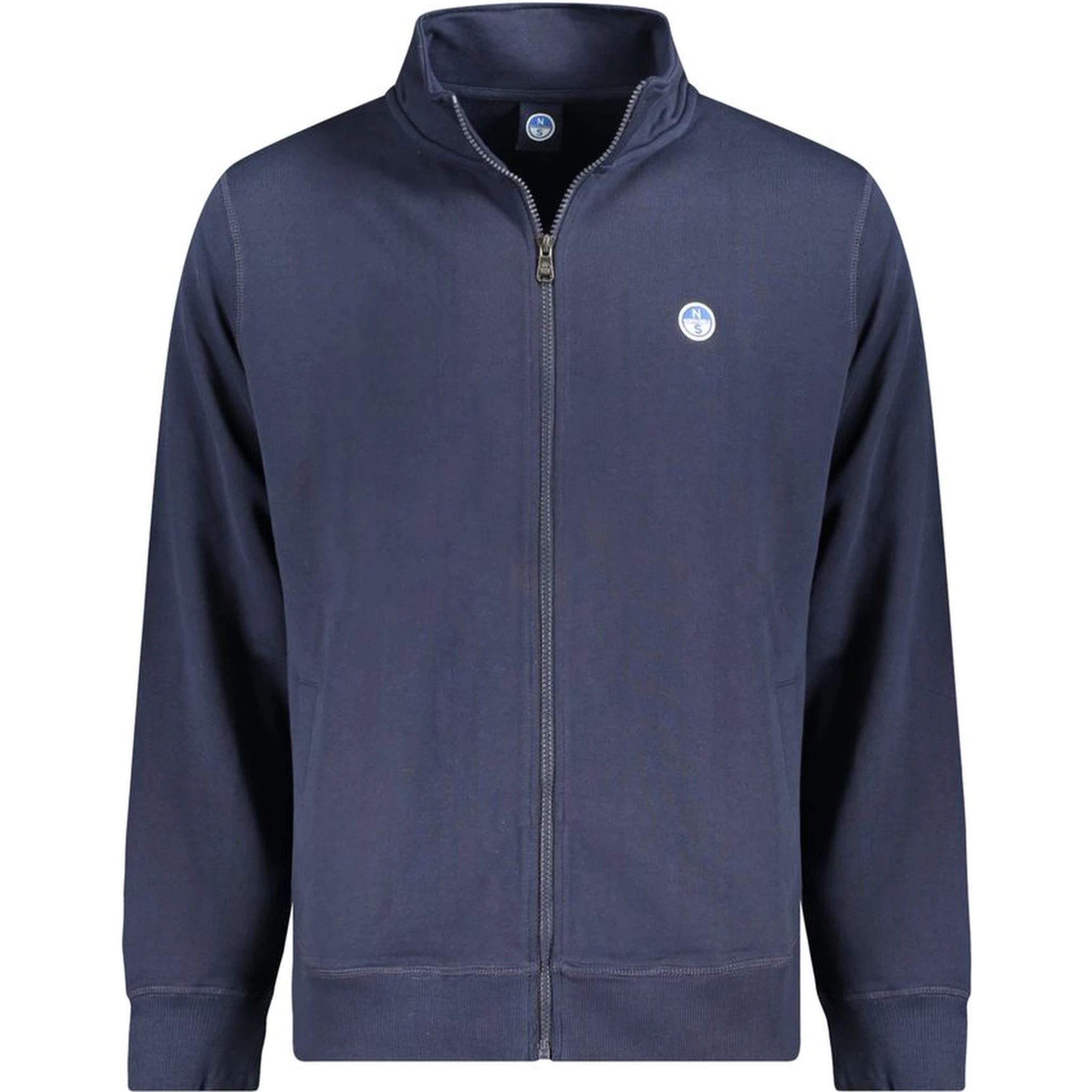 Blue Cotton Men Sweater