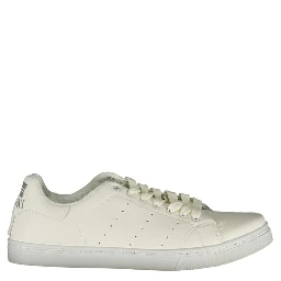 White Polyurethane Men Sneaker