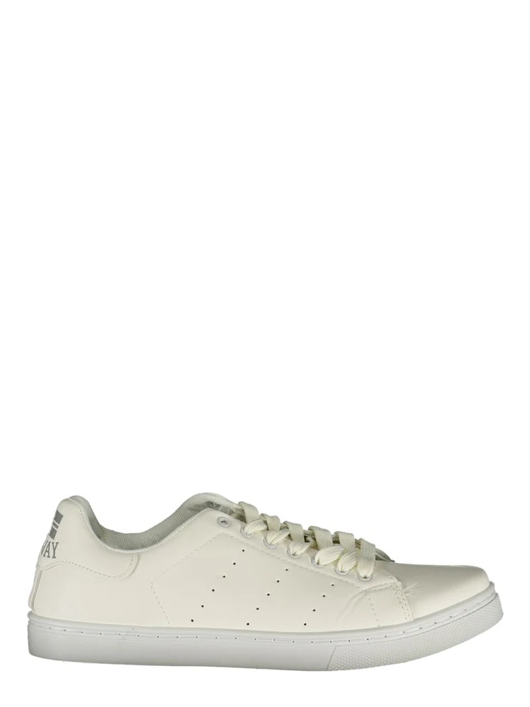 White Polyurethane Men Sneaker