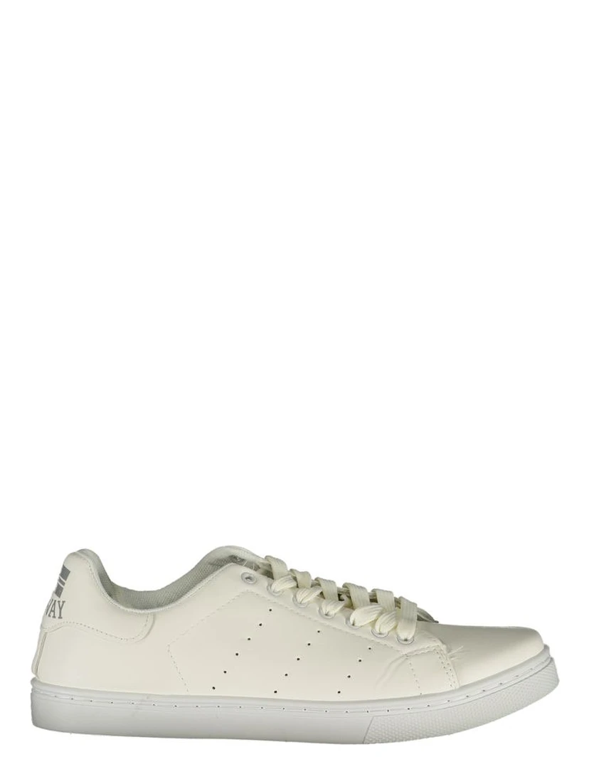 White Polyurethane Men Sneaker