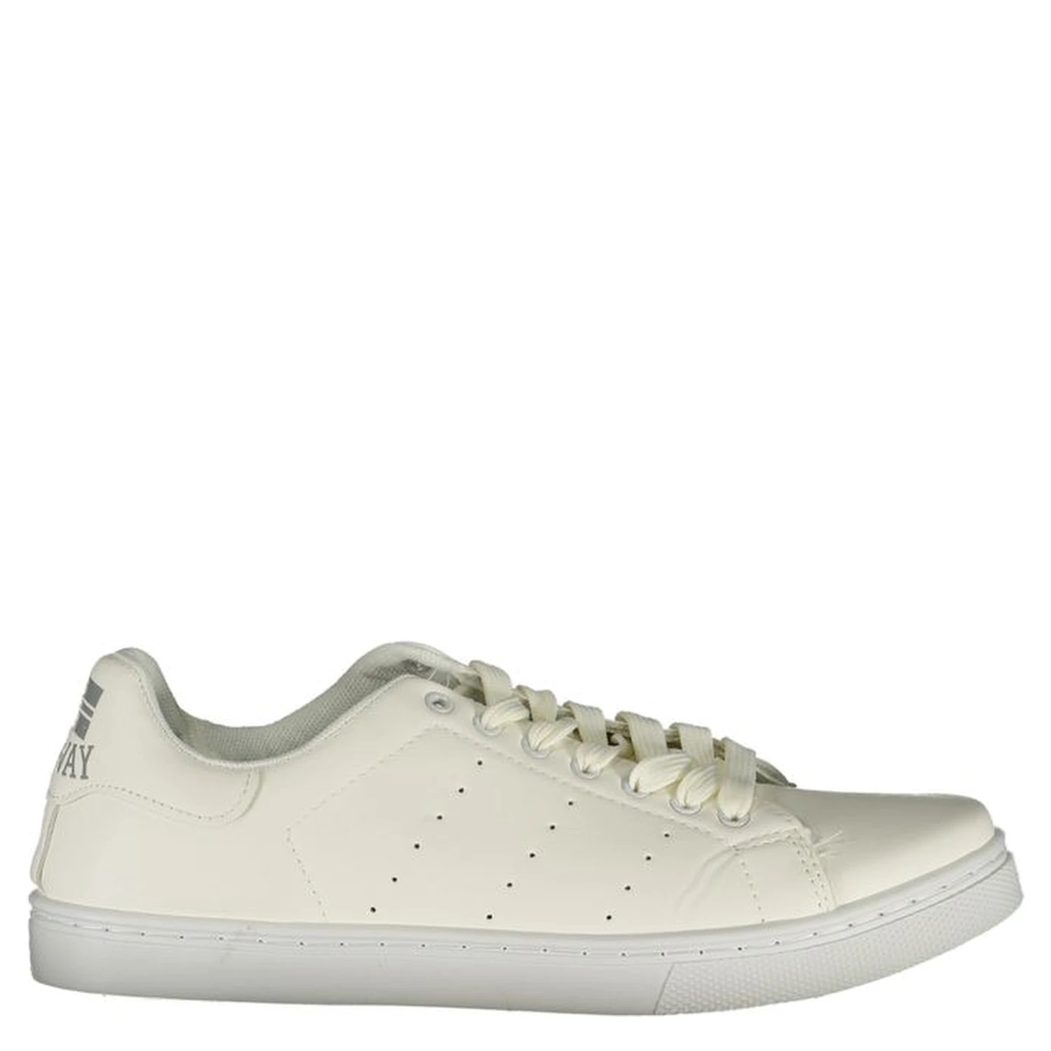 White Polyurethane Men Sneaker