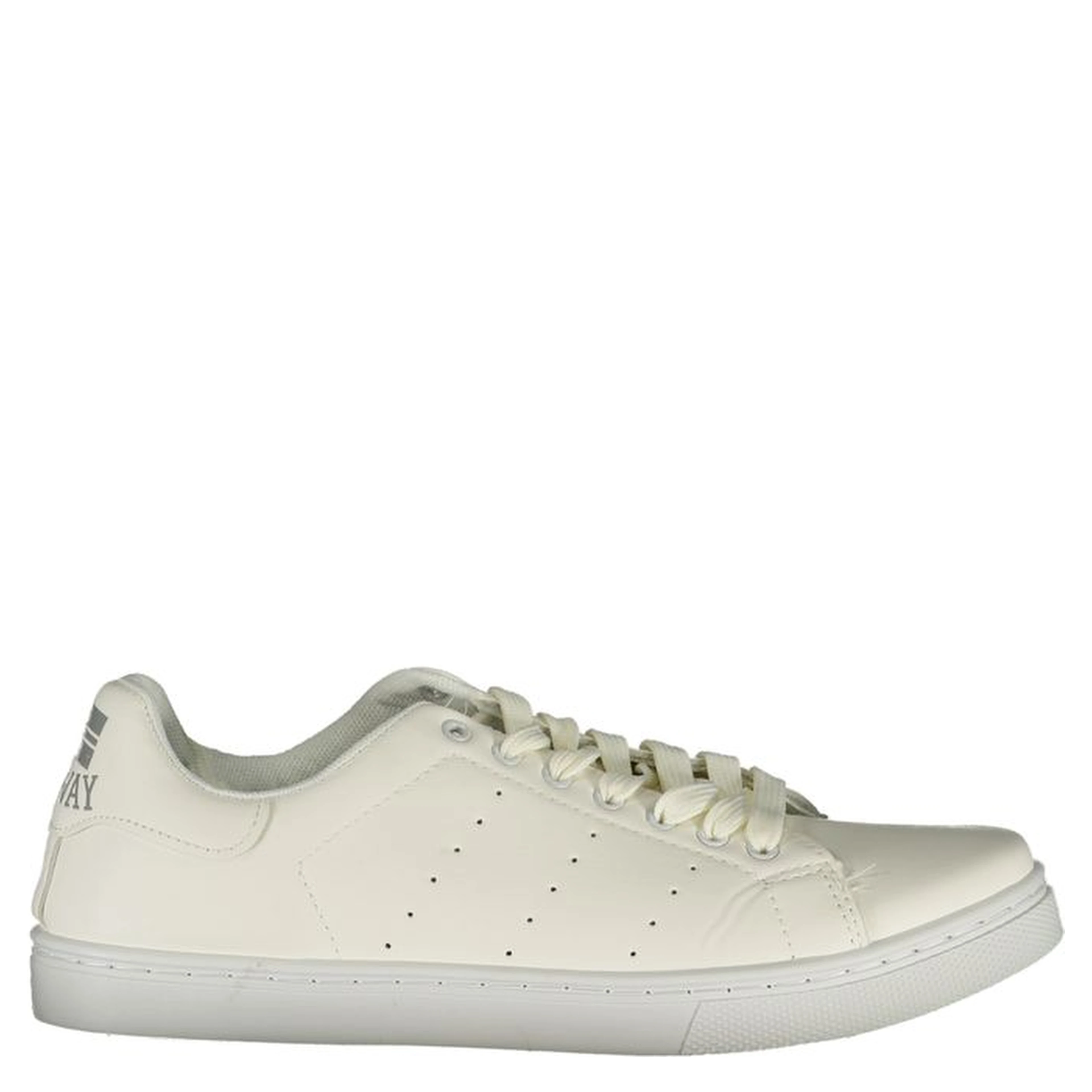 White Polyurethane Men Sneaker