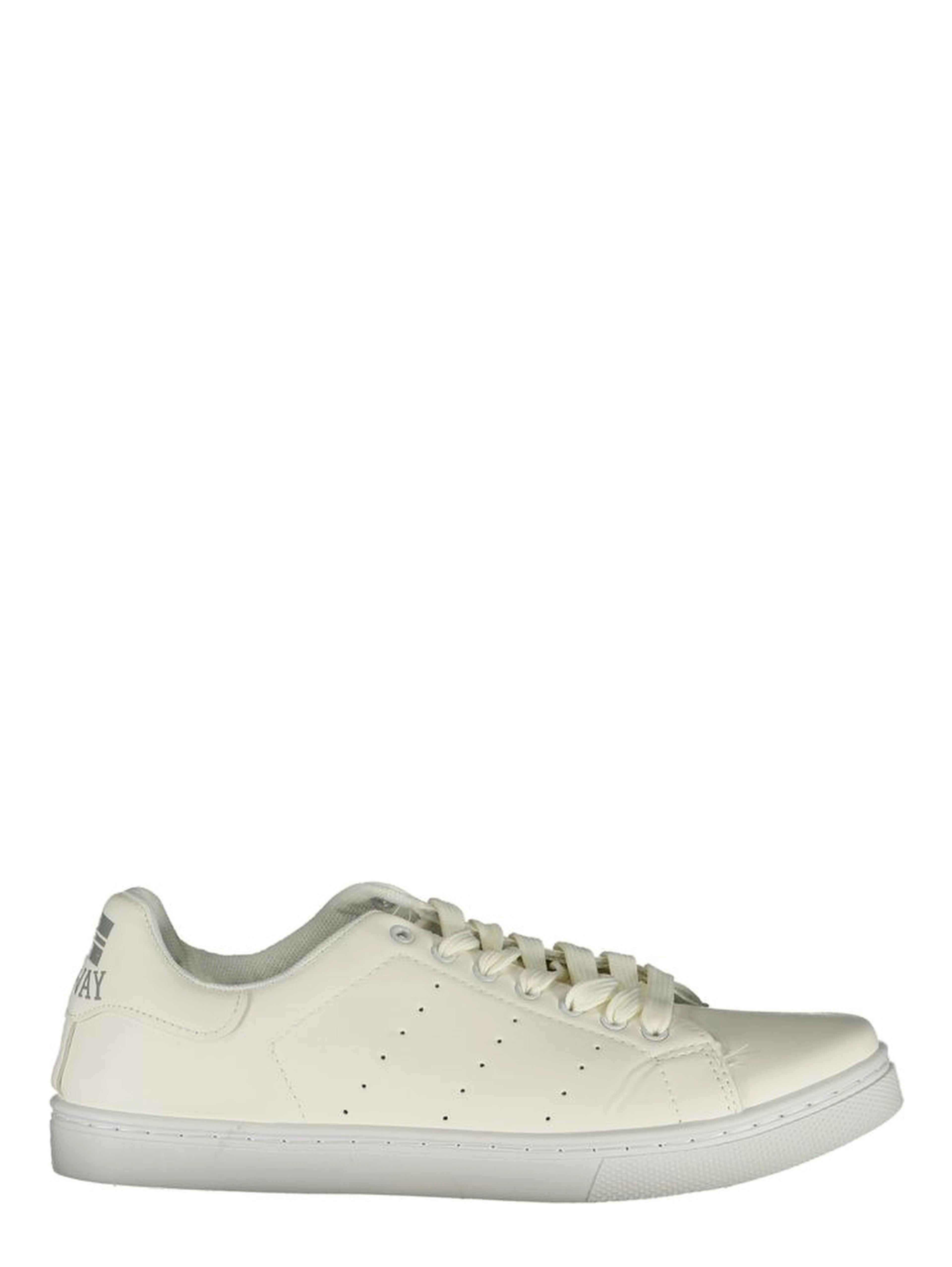 White Polyurethane Men Sneaker