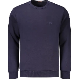 Blue Cotton Men Sweater