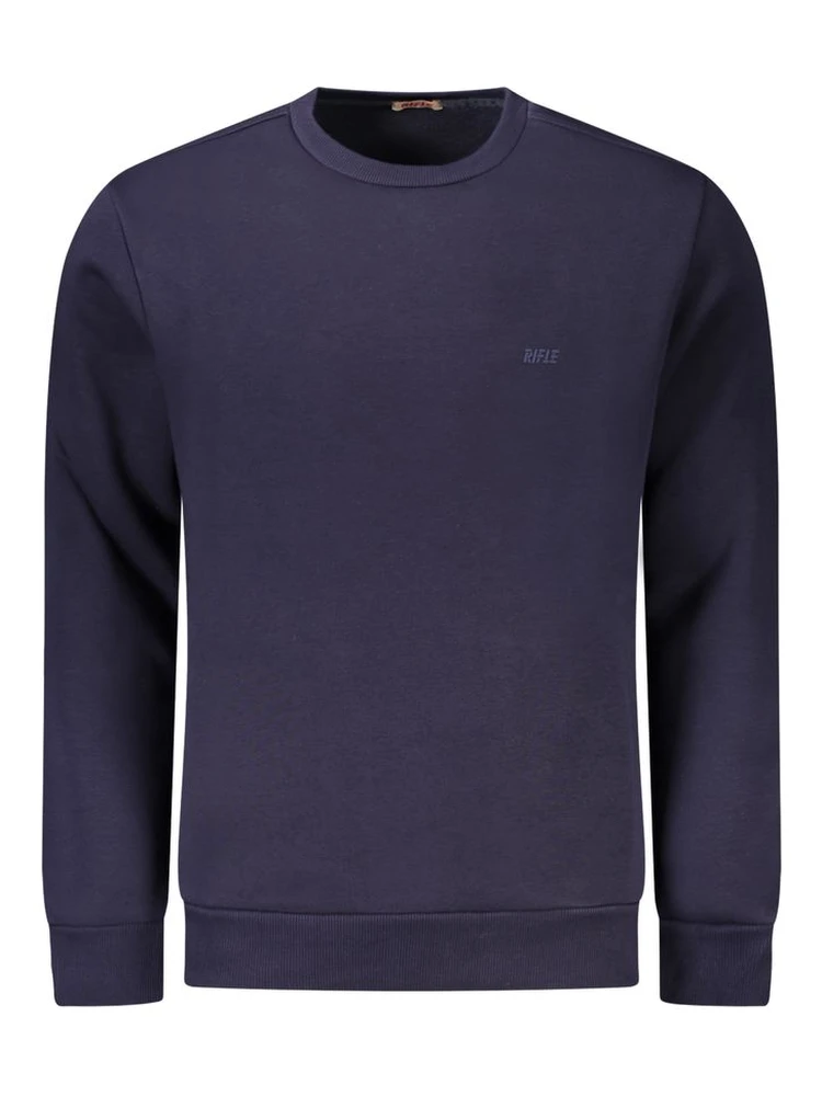 Blue Cotton Men Sweater