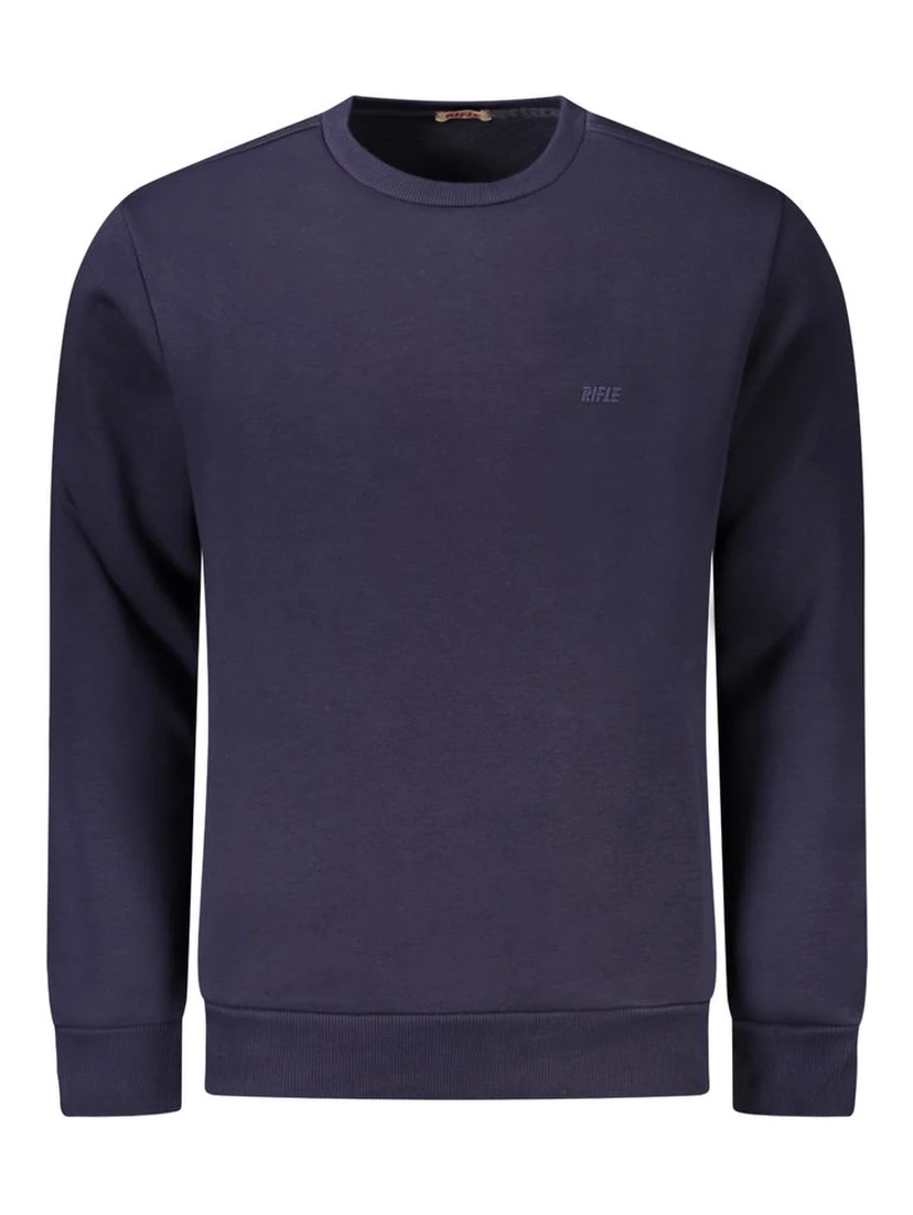 Blue Cotton Men Sweater