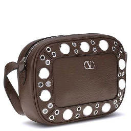 حقيبة كتف بوس توروس من جلد العجل البني