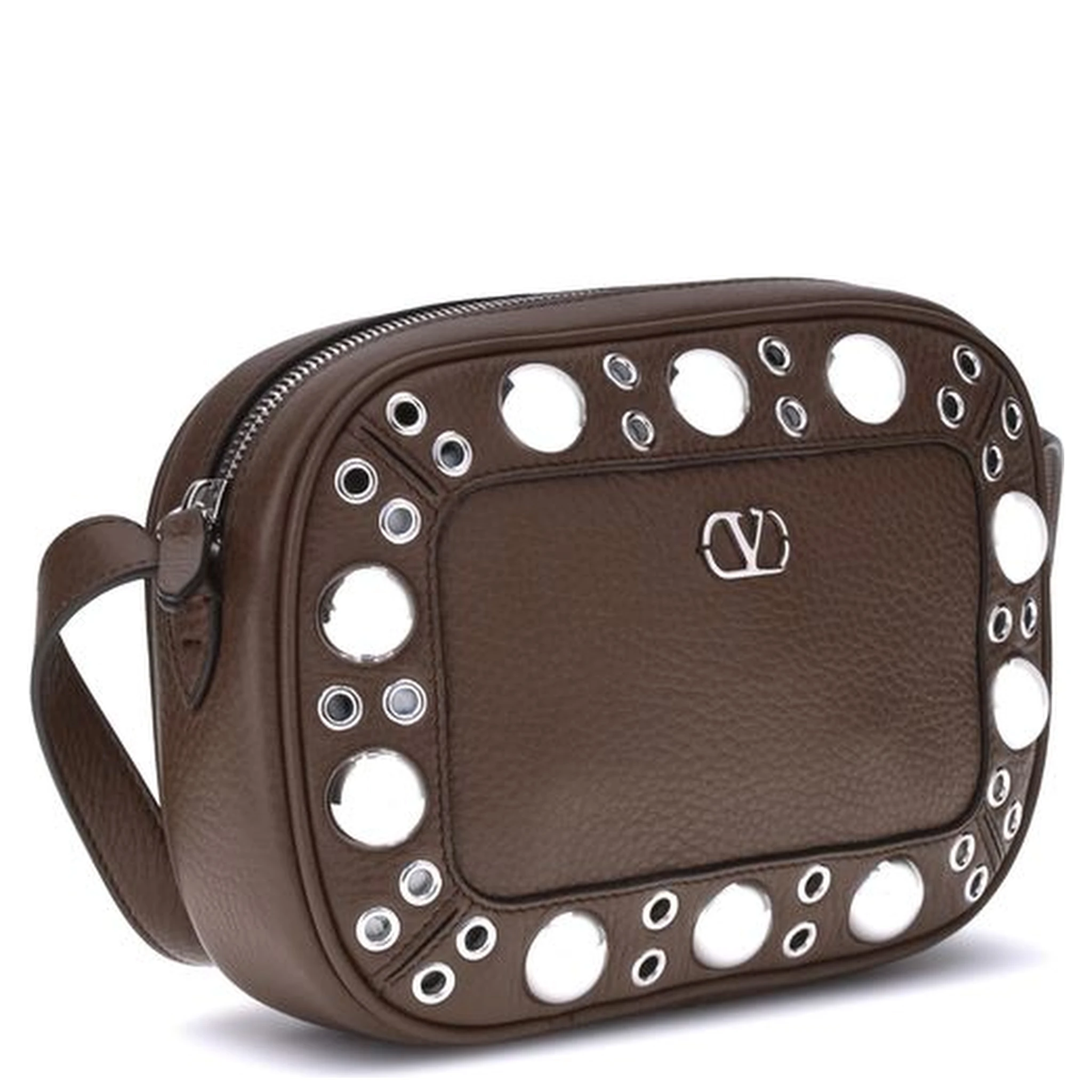 حقيبة كتف بوس توروس من جلد العجل البني