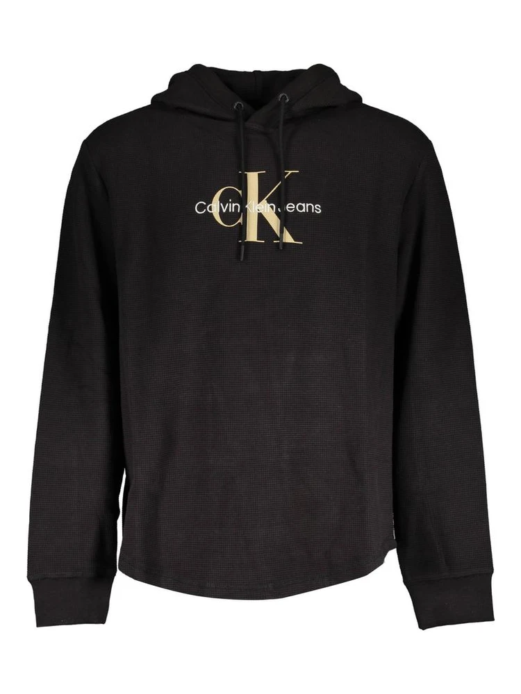 Black Cotton Men Sweater