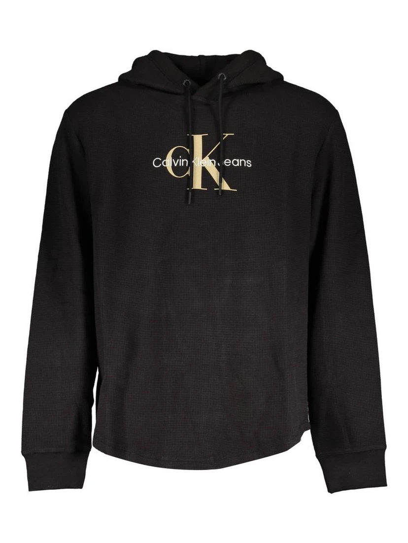 Black Cotton Men Sweater